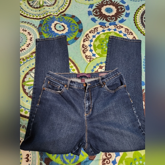 Gloria Vanderbilt Blue Straight Leg Jeans - Picture 1 of 7